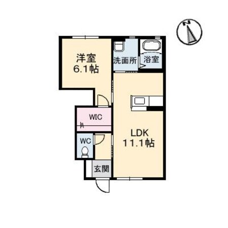 安芸中野駅 徒歩4分 1階の物件間取画像